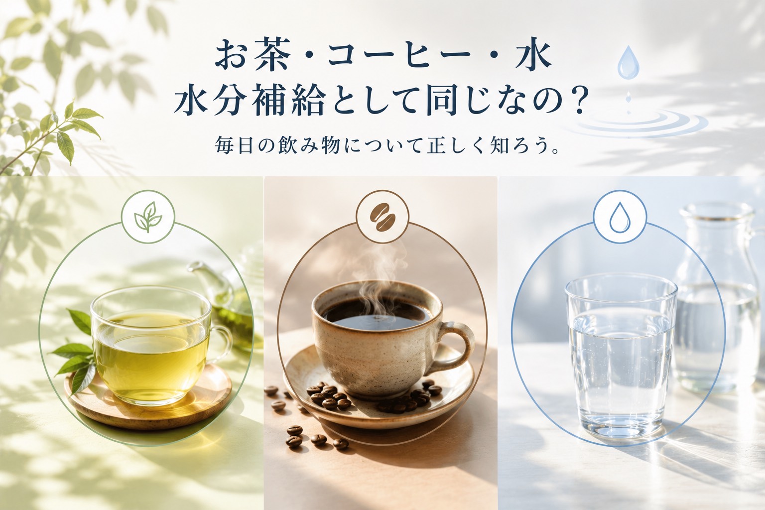 朝はコーヒーより一杯の水から